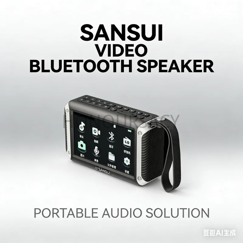 

Портативная видеокамера SANSUI с Bluetooth-колонкой, HD-экраном, многофункциональным FM-радио, диктофоном и музыкальным плеером для пожилых людей и использования на открытом воздухе