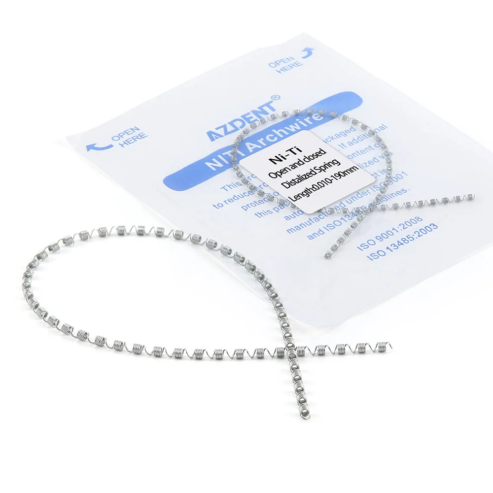 AZDENT Dental Kieferorthopädie Niti Geschlossene Feder Offene Spiralfeder 190mm 0.010/0.012 Distalisierte Zahnmedizin Kieferorthopädische Materialien – Detail 9