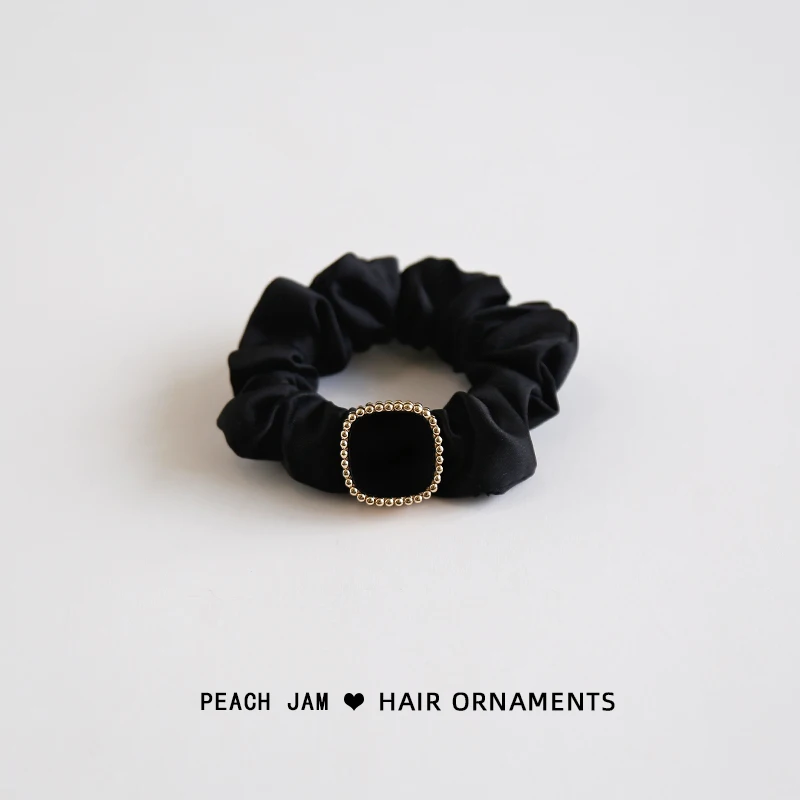 

Женские шелковые атласные резинки для волос Ele, простые головные уборы Sli Hair Ba для ежедневного использования, длинные и средние волосы