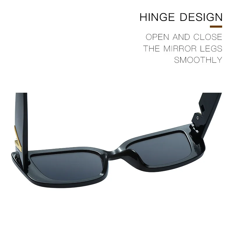 Retro Rectangle Sunglasses Women Brand Designer Vintage Small Frame Luxury V Sun Glasses Ladies Classic Black Square