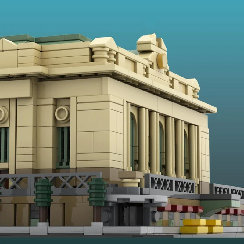 New 1260Pcs City Hot Selling Street View Moc Modular Grand Central Terminal Model Building Blocks Diy Creative Ideas Toys Gift