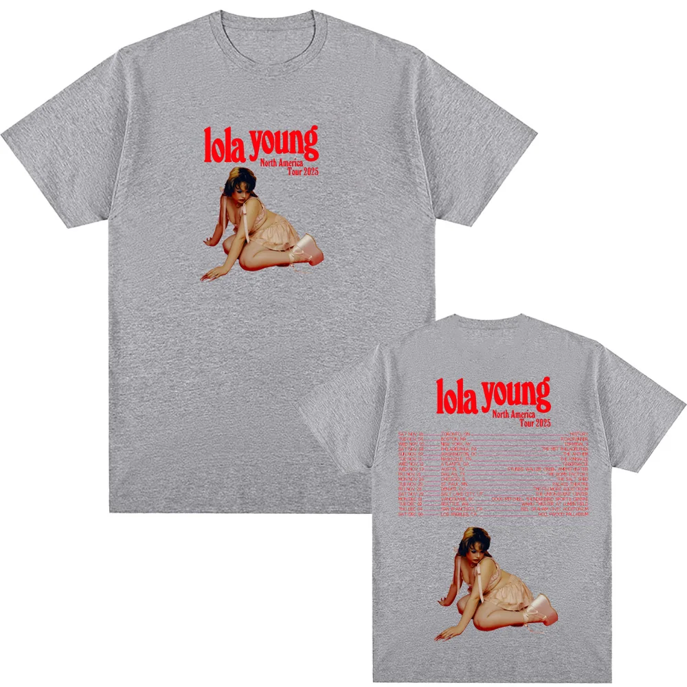 LOLA الشباب جولة تي شيرت الجرافيك الطباعة الهيب هوب القطن تي شيرت عالية الجودة الشرير لينة التي شيرت Ropa Hombre الملابس القوطية #4