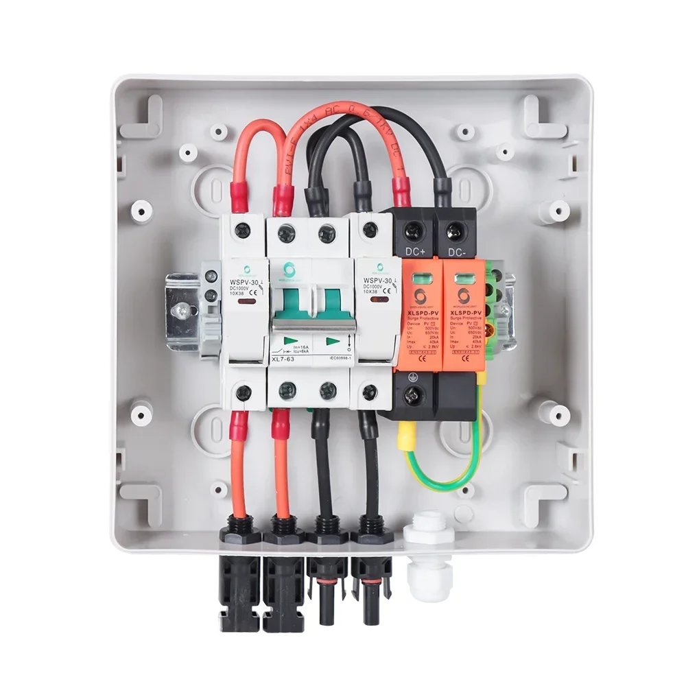 WSDB-PV1/1 مقاوم للماء والغبار 1 في 1 خارج 1 سلسلة 500 فولت تيار مستمر الشمسية Pv صفيف البطارية الموحد صندوق لنظام الطاقة لوحة طاقة شمسية