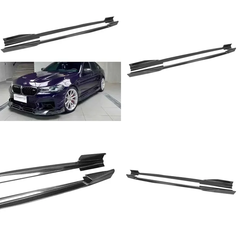 True Carbon Fiber A Shaped Side Skirts for BMW F90 M5 2018 Onwards Perfect Fit Replacement Body Kit Accessories