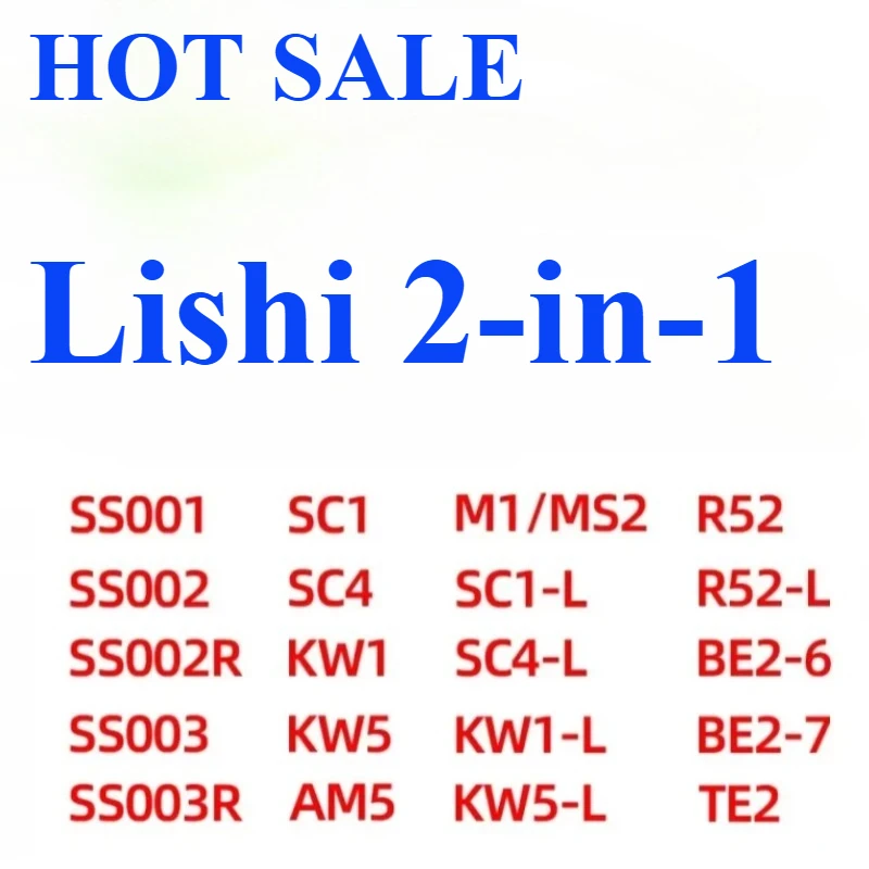 

2 in1 Lishi SS002pro KW1 KW5 SC1 SC4 SS001 Lw4 Lw5 R52 AM5 R52l Te2 M1 MS2 BE2-6 BE2-7 SC1-L KW1-L Locksmiths Key Decoder