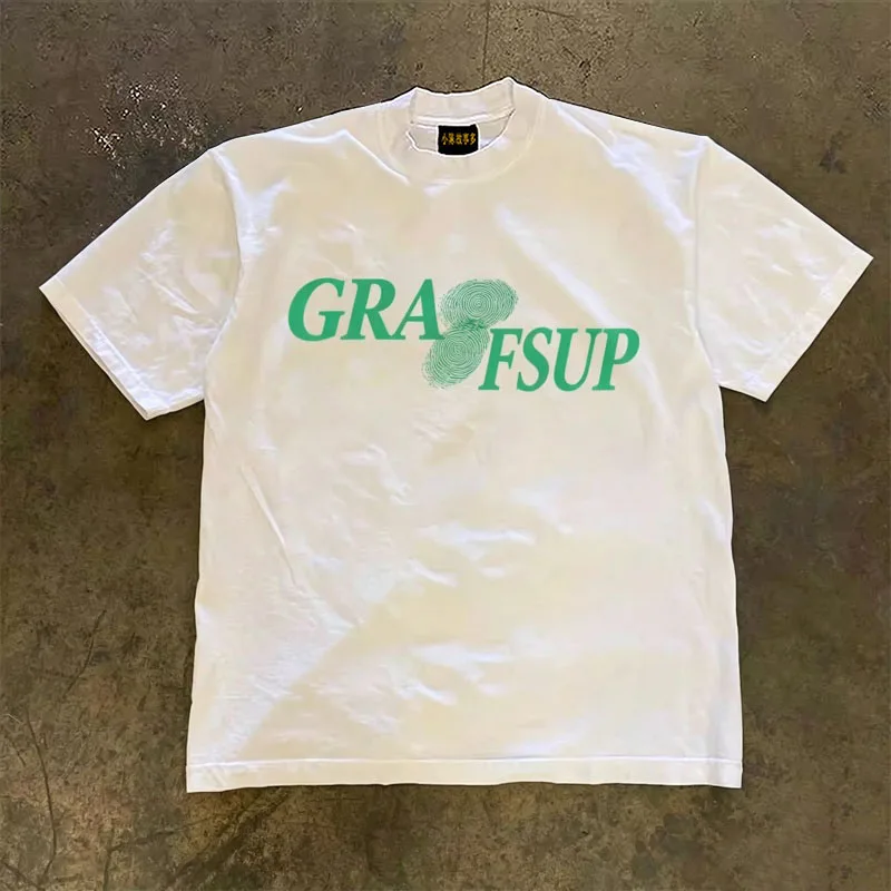 Pure Cotton Short Sleeve T-Shirt Double Thread Loose Fit Male Female Couples Comfortable Breathable Summer Fashion T-Shirt