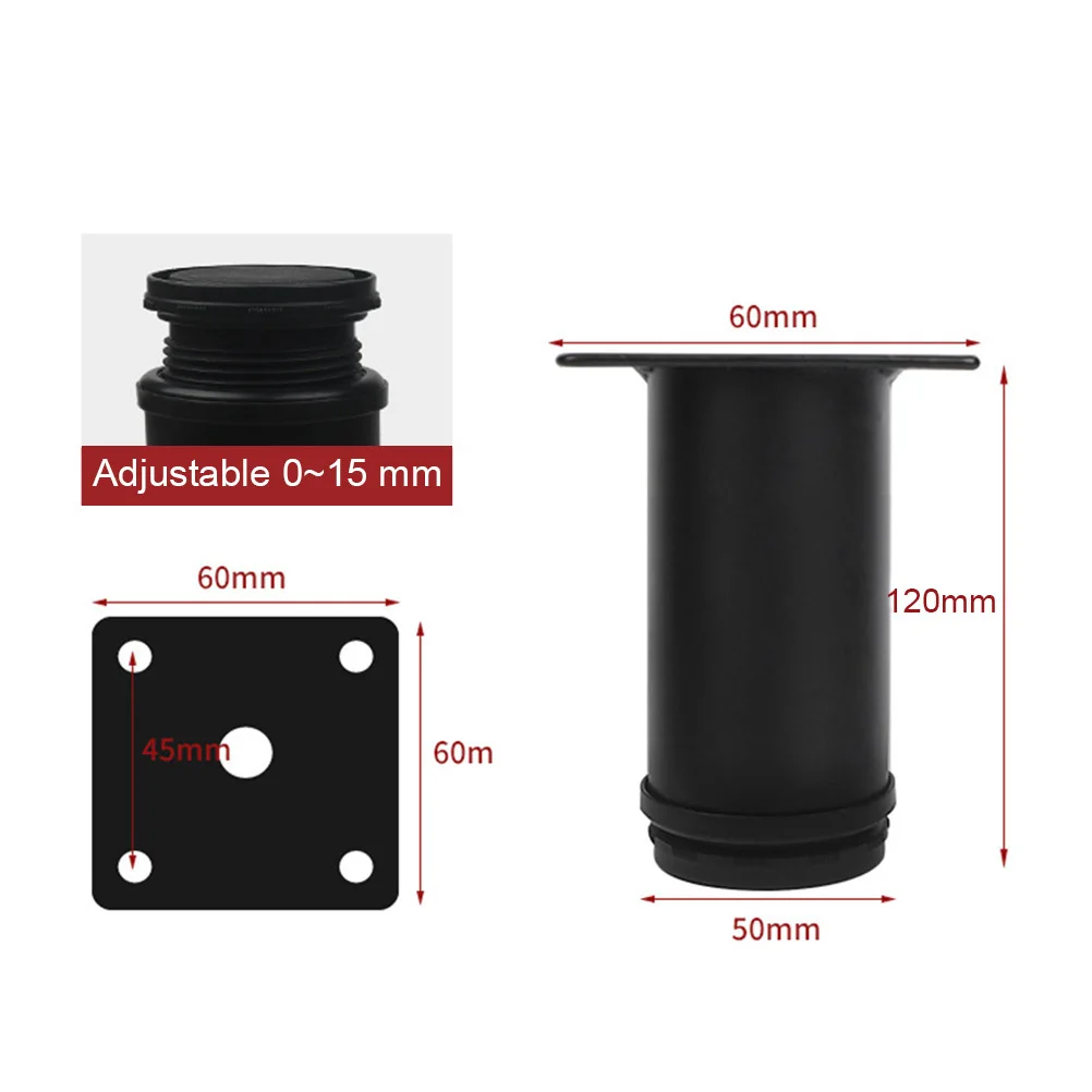 4 قطع من أرجل الأثاث الاحترافية المصنوعة من الفولاذ المقاوم للصدأ لوظائف متعددة في أرجل خزانة طاولة أثاث المنزل والمكاتب