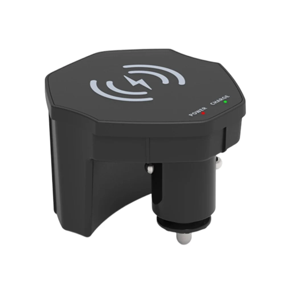 Cup Holder Mount 15W Magnetic Charger For Driving In-car Charging Rounded Edges Design Built-in Magnetic Ring Anti-slip Panel