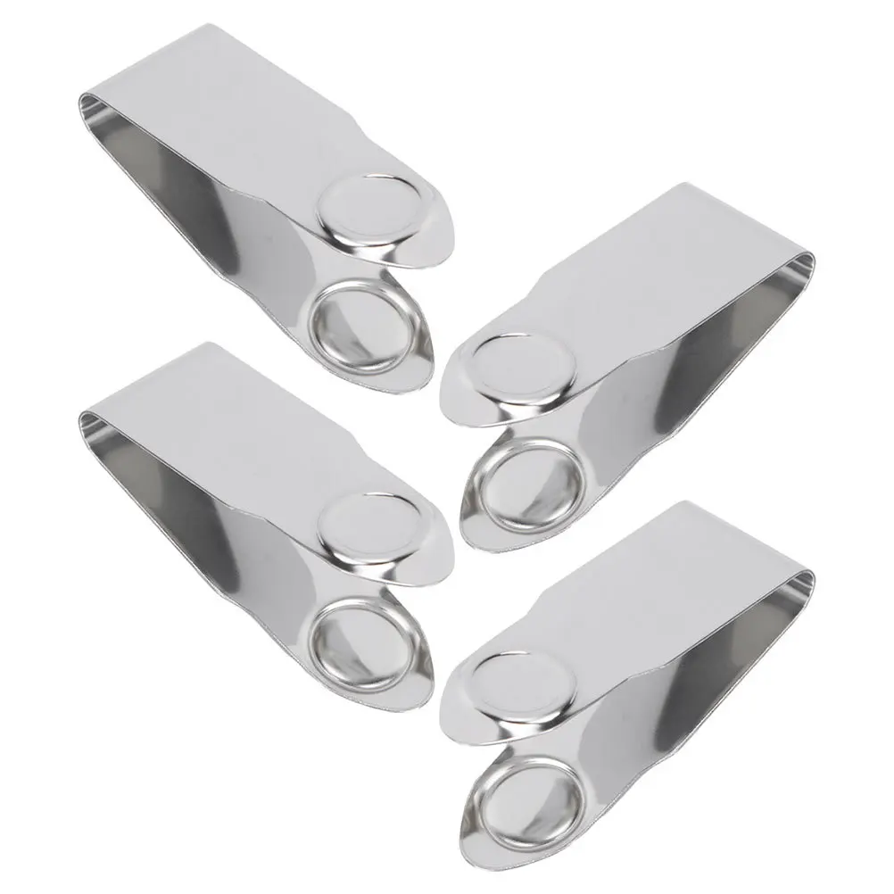 

4Pcs Metal Fruit Stem Remover Stainless Steel Strawberry Pitter Efficient Multiuse Kitchen Tool for Cherries Grapes