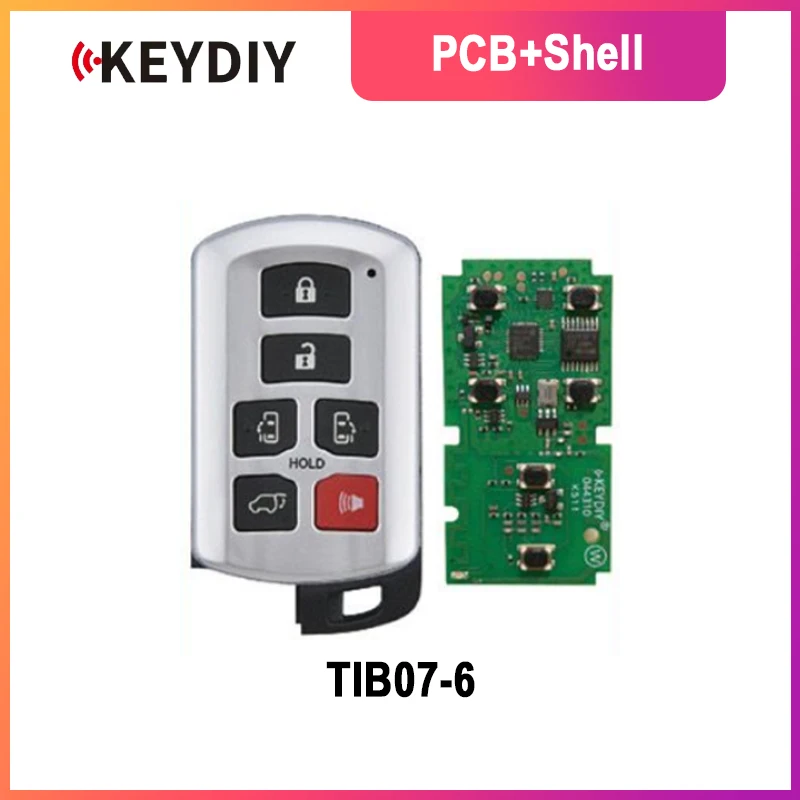 

KEYDIY KD TIB07-6 Universal Smart Remote Key 5+1 Buttons With 8A 4D Chip for Toyota Type
