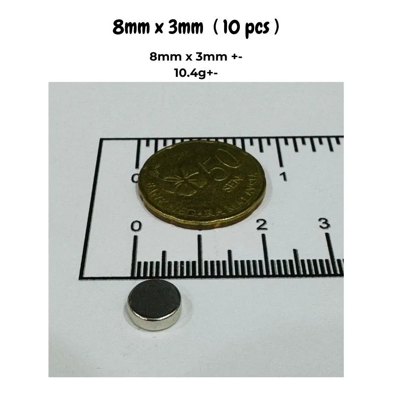 20/50pcs 8x3mm Strong Holding Magnets - Perfect Size for Crafts, Jigs & Fixtures. Robust Reliable Holding Power for DIY Projects