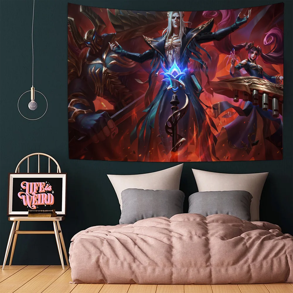 Mordekaiser League Of Legends Printed Large Wall Tapestry Indian Buddha Wall Decoration Witchcraft Bohemian Hippie Decor Blanket