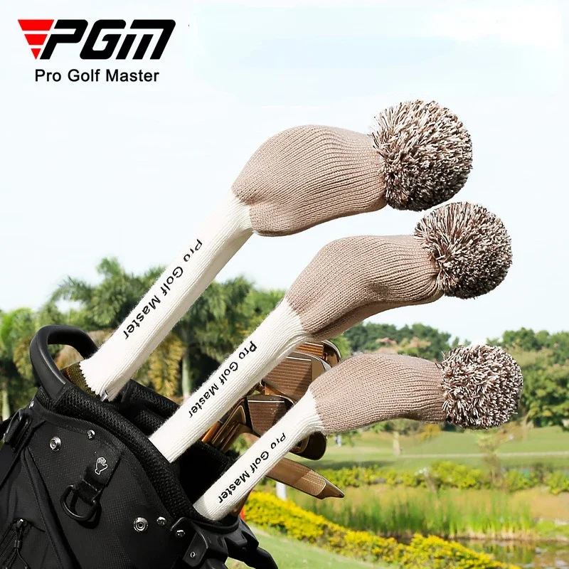 

PGM 3pcs Golf Club Head Cover Knitted Embroidered Protective Hat GT216