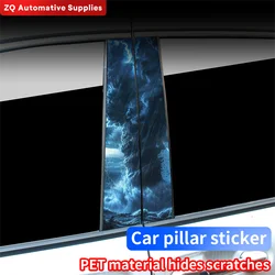Tornado Car Stickers Auto B Pillar Waterproof Sunscreen Decoration Cover Scratches DIY Car Doors Pillar Vinyl Decals Accessories