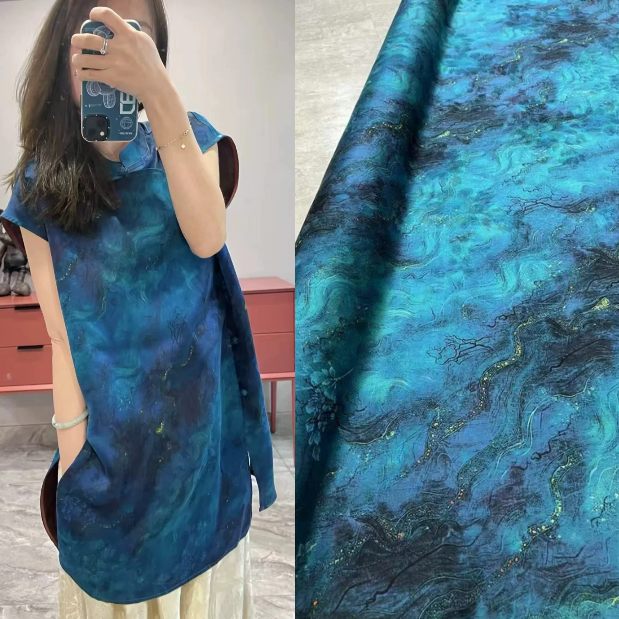 45''-wide-25mm-heavy-silk-fabric-for-diy-sewing-summer-spring-blue-skirt-dress-pants-pajamas-vest-comfortable-material-r2493