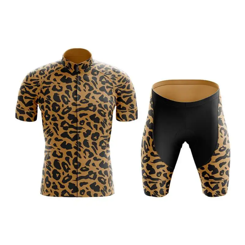 Breathable Cycling Jersey Set for Men, Road Bicycle Suit, Riding Uniform, Bike MTB Clothing, New Sports Kits, Leopard, Summer