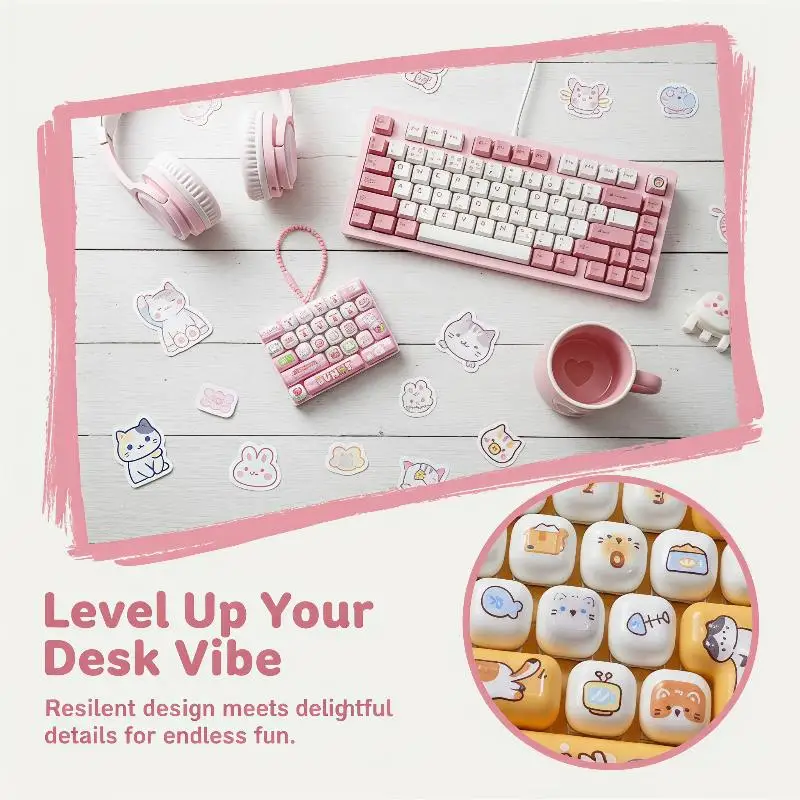 Lightweight 26 Key Cute Stress Reducing Keyboard Creative Mechanical Fidget Tool for College Student Dorm Use