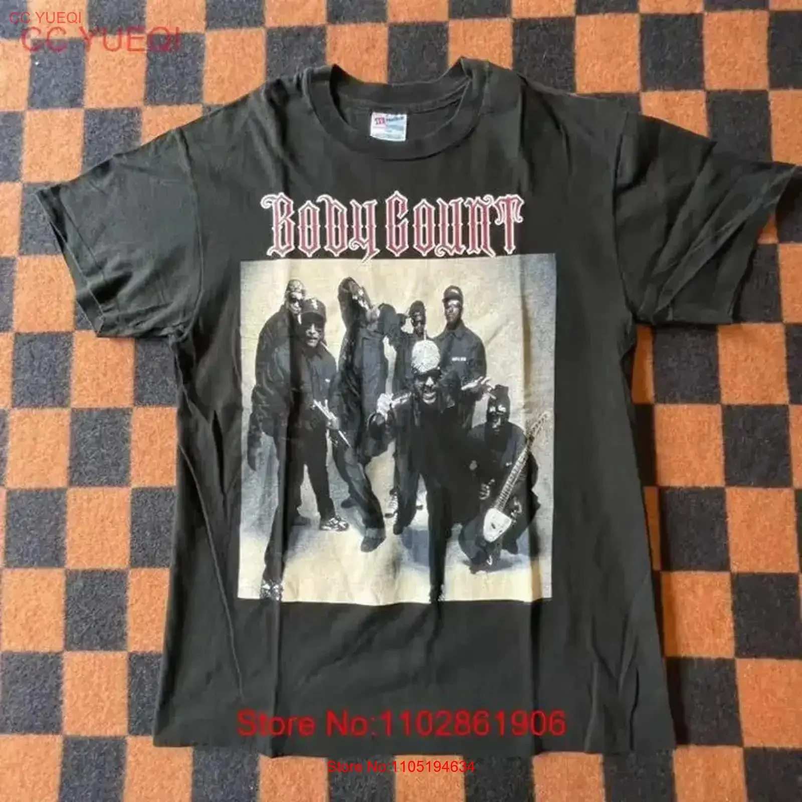 BODY COUNT T Shirt ICE VINTAGE Washed fashion designer clothes streetwear Slightly Stylish Stretched vintage Washed Unisex Soft