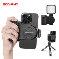 Soonpho Magnetic Smartphone Grip Clamp Bluetooth Selfie Handle Stabilizer Vertical Horizontal Vlog Shooting  Deiontel