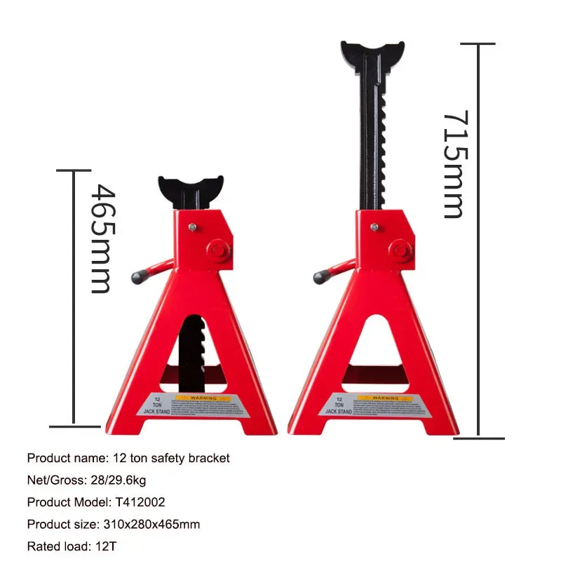 Car Repair Safety Bracket Jack Bracket Security Bracket Auto Repair Tire Replacement Tool Anti-corrosion Paint Adjustable Design