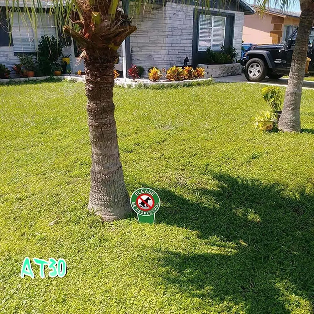 4 Pieces No Poop Dog Signs Please Be Respectful No Pooping Dog Lawn Signs No Dog Poop Yard Signs-AT30