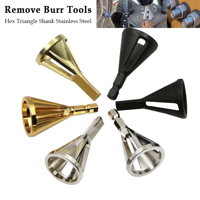 Deburring External Chamfer Tool Stainless Steel Deburring External Chamfer Tool Drill Bit Remove Burr Silver Repair Tools