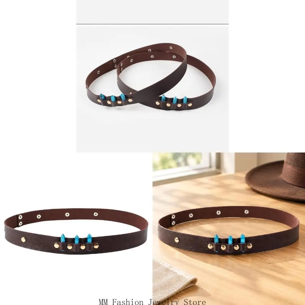 Fastened Hat Band for Tool-Free Placement on Western Hat Styles D0UB