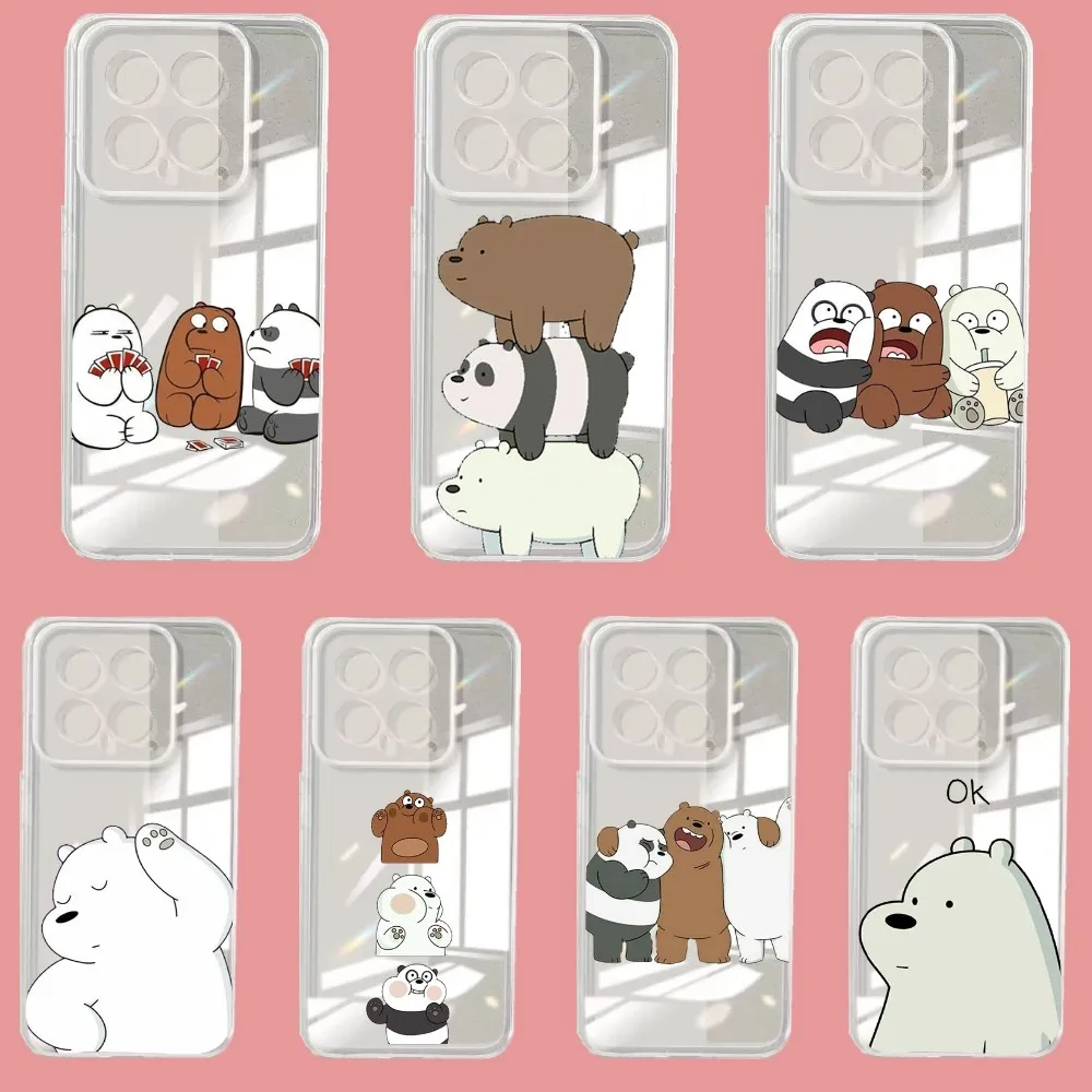 

Cartoon B-Bare B-Bears We Phone Case For Xiaomi 11 Redmi Note 11 5G 8T 9A 9 10T Note8Pro Note9 12SUltra Transparent Case