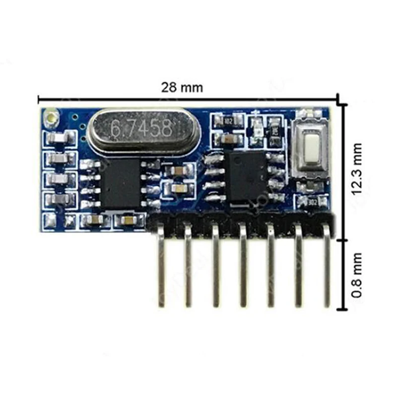 A72Z 10PCS 433Mhz Ricevitore RF Modulo di decodifica codice di apprendimento 433 Mhz Uscita wireless a 4 canali per codifica telecomandi