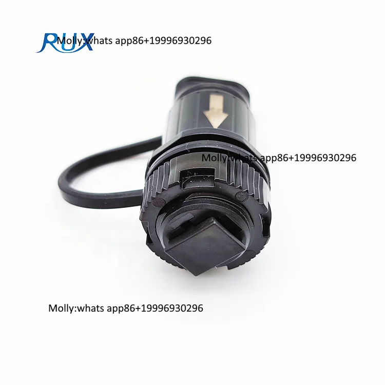 Waterproof IP67 Mini SC APC Adapter Fiber Optic Adapter Compatible with FTTH