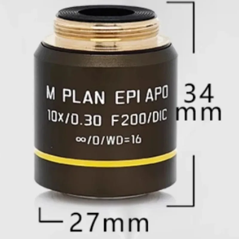 M Plan EPI APO 5X 10X 20X 50X 100X Apochromat Objective RMS 20.2 Thread F200/DIC  Metallographic Microscopes Objective Long WD