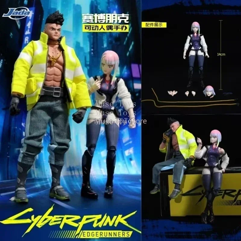 New Original Jada Cyberpunk:Edgerunners Anime Figure David Martinez Lucyna Kushinada Action Figure Doll Toys Kids Christmas Gift