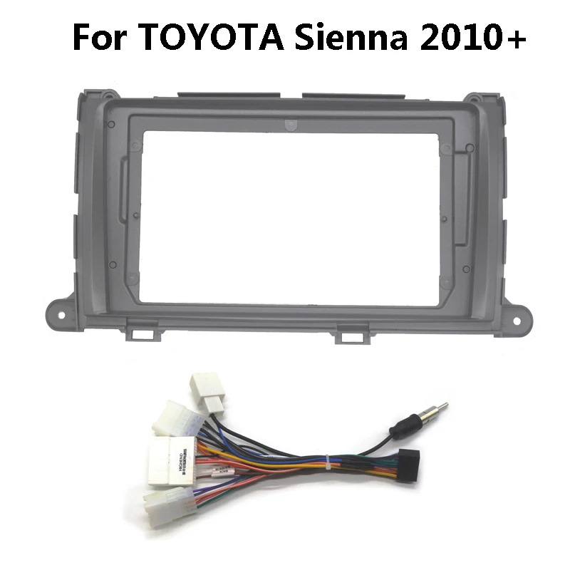 

9 inch 2 Din Car Radio Fascia For TOYOTA Sienna 2010+ Auto Stereo Dashboard Panel Mounting Bezel Faceplate Frame Dash Kit