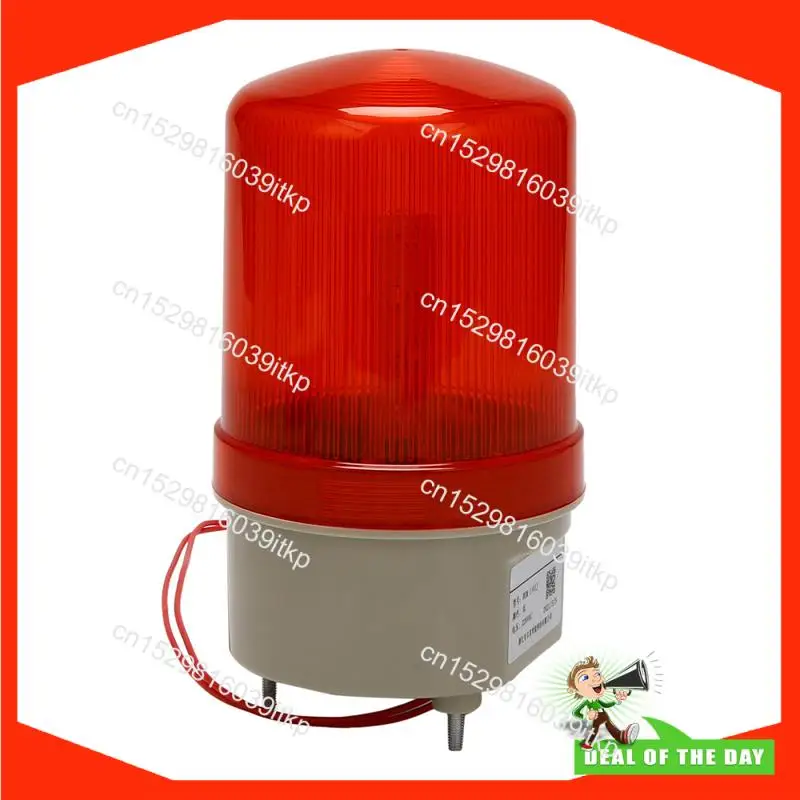 August 4X Industrial Flashing Sound Alarm Light,BEM-1101J 220V Red LED Warning Lights Acousto-Optic Alarm System Rotating Light