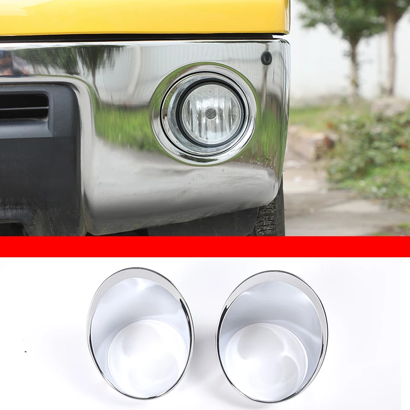 For Toyota Tundra 2007-2013 ABS Bright Silver Car Front Bumper Fog Light Frame Car Fog Light Shade Decorative Accessories 2Pcs