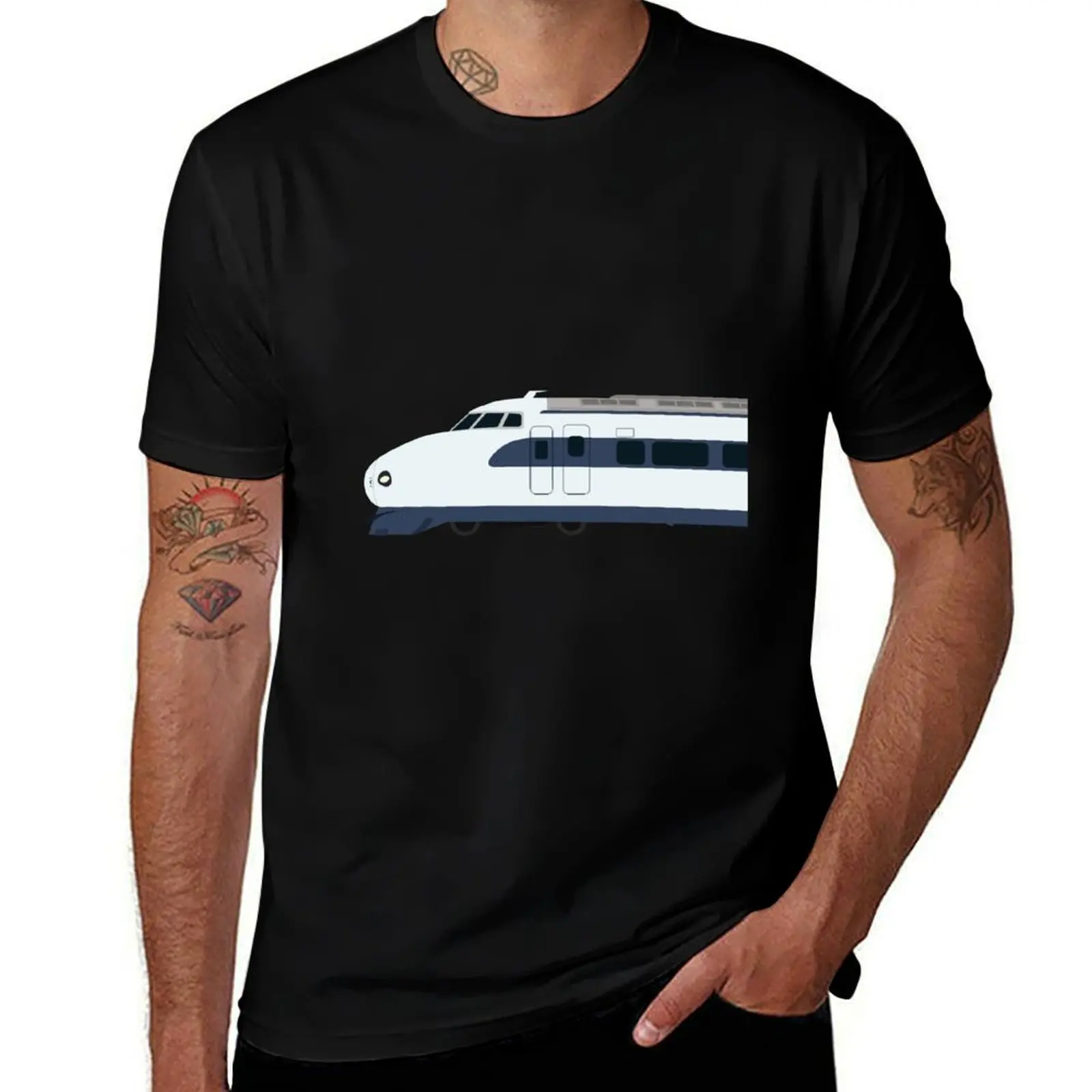 

Shinkansen 0 Series Bullet Train - Side View T-Shirt funny t shirts man T-Shirt