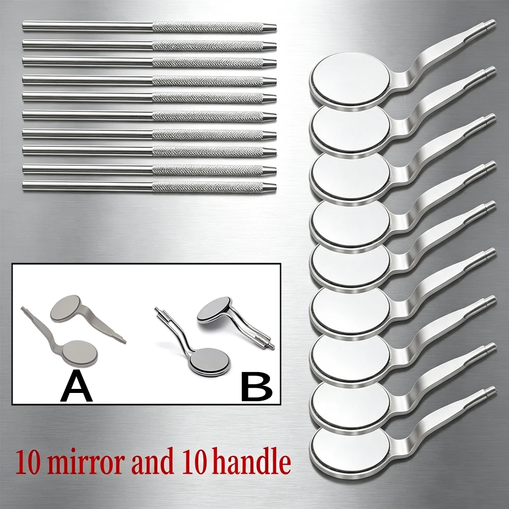 rhodium coated dental mirror double sided dental mirror reusable dental mirror oral examination mirror dentist inspection mirror