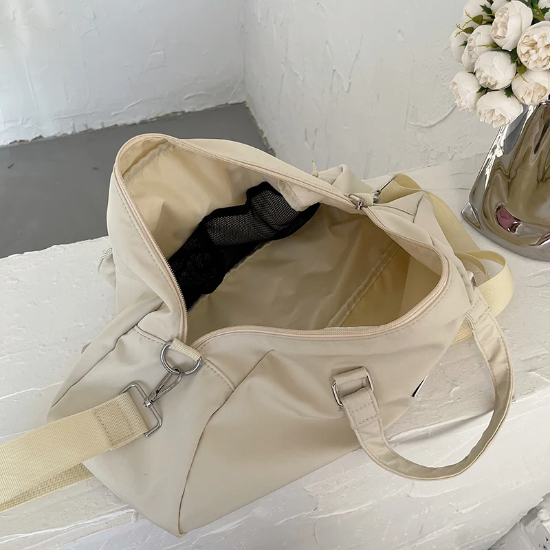 Nieuwe School Messenger Bags Voor Vrouwen Grote Capaciteit Reishandtas Nieuwe Eenvoudige Effen Casual Tote Mode Canvas Top-Handvat Tas Zak