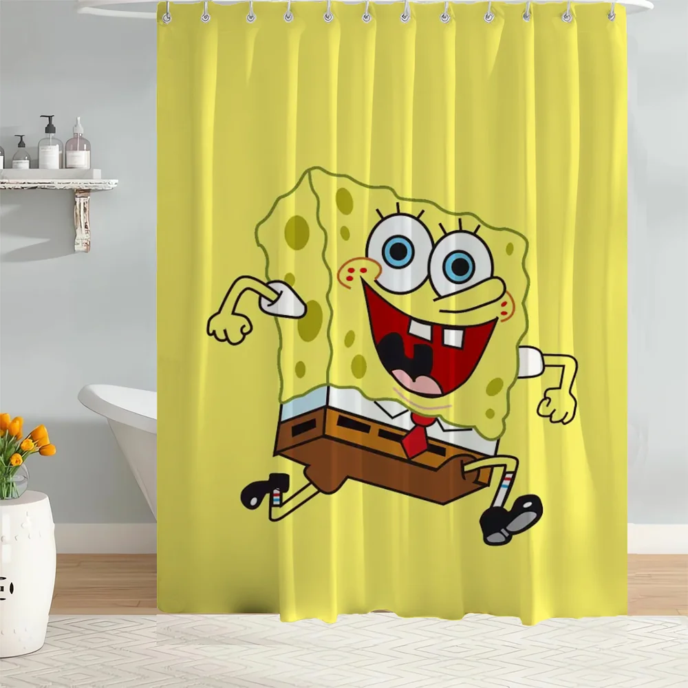 Bathroom Shower Curtain Home Tentacles SpongeBobs Washable Waterproof Fabric Shower Curtain Curtains in the Bathroom Accessories