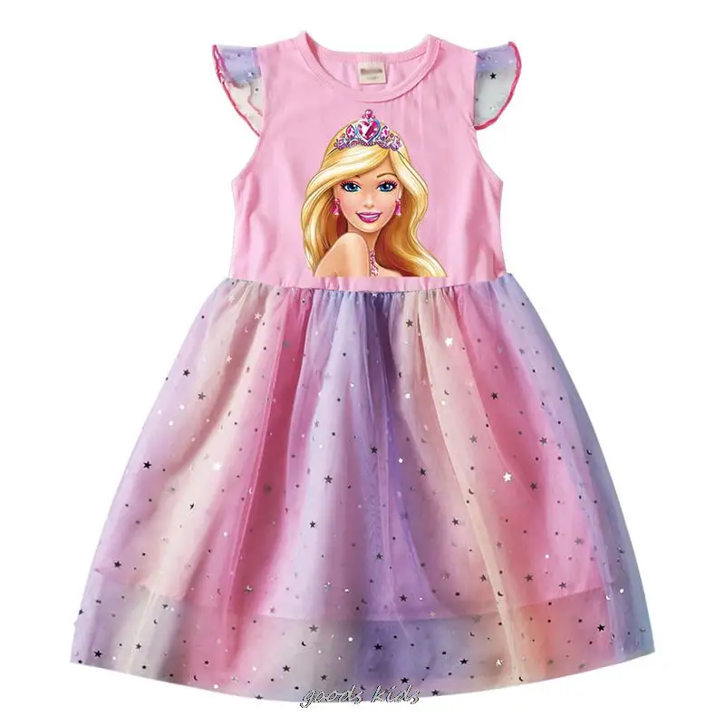 Hot Barbie the movie Girls Cosplay Dress Clothes Girl Kids Party Halloween Carnival Birthday Party Princess Evening Dresses