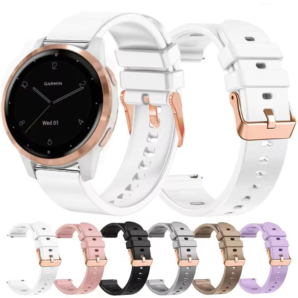 Vivoactive 4S 3S Weiches Silikon-Smartwatch-Armband für Garmin Venu 3S 2S /Rey/ Forerunner 265S 255S Armband 18mm Armband Correa