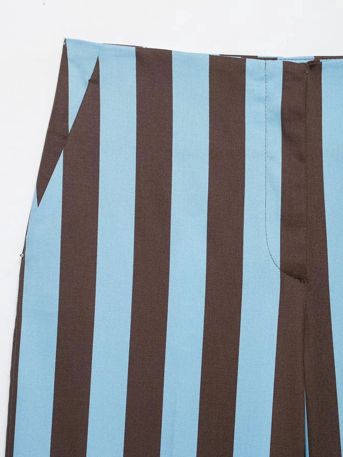 Damenmode Sommer 2026 Gestreifter Freizeitanzug mit Knoten, Gerade Weste + Lange Hose mit Reißverschlusstaschen, Vintage Schicker Damenanzug – Detail 8