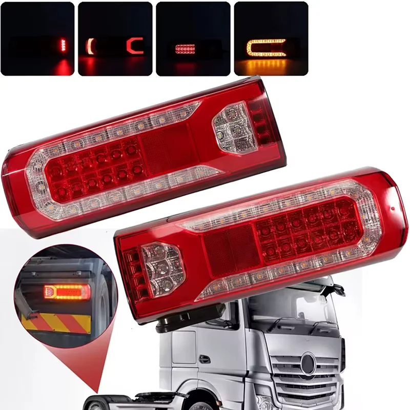 

24В светодиодный задний фонарь: стоп-сигнал, противотуманный фонарь, указатель поворота, совместим с Mercedes-Benz Actros MP4 MP5, 1 шт.