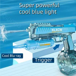 Glock Drum Electric Burst Water Gun Toy, 2024 NEW with LED Laser Large Capacity Sprayer Shooting Gun Summer Pool Outdoor Toys