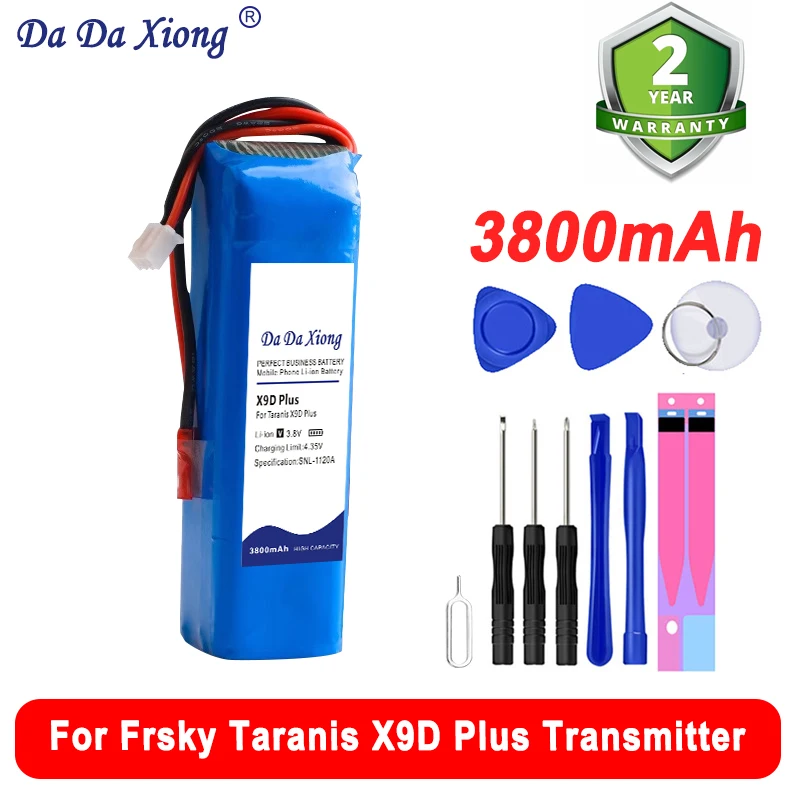 High Quality New Taranis X9D Plus 3800mAh Replacement Battery For Frsky Taranis X9D Plus Transmitter + Free Tools