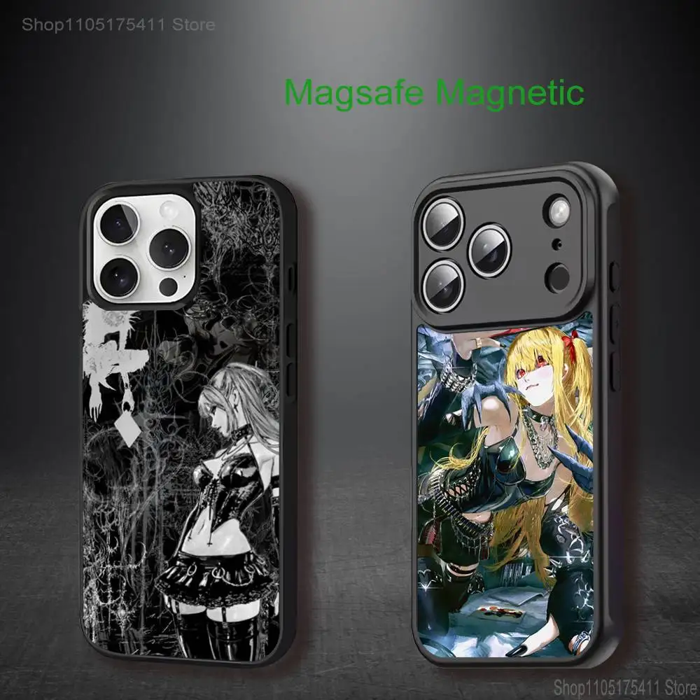 

M-Misa Death N-Note Phone Case For iPhone 17,16,15,14,13,12,11,Pro,Max,Plus,Mini,SE4,E Magnetic Magsafe Wireless Charging