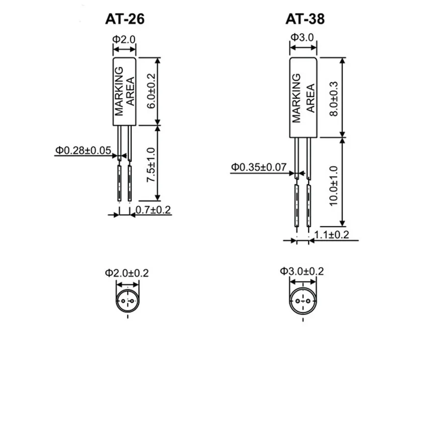 (10pcs)  32.768KHZ 3*8mm Crystal Oscillator 32.768K 32768 3x8mm 308 Cylinder Quartz Frequency Resonator  20PF ±10PPM