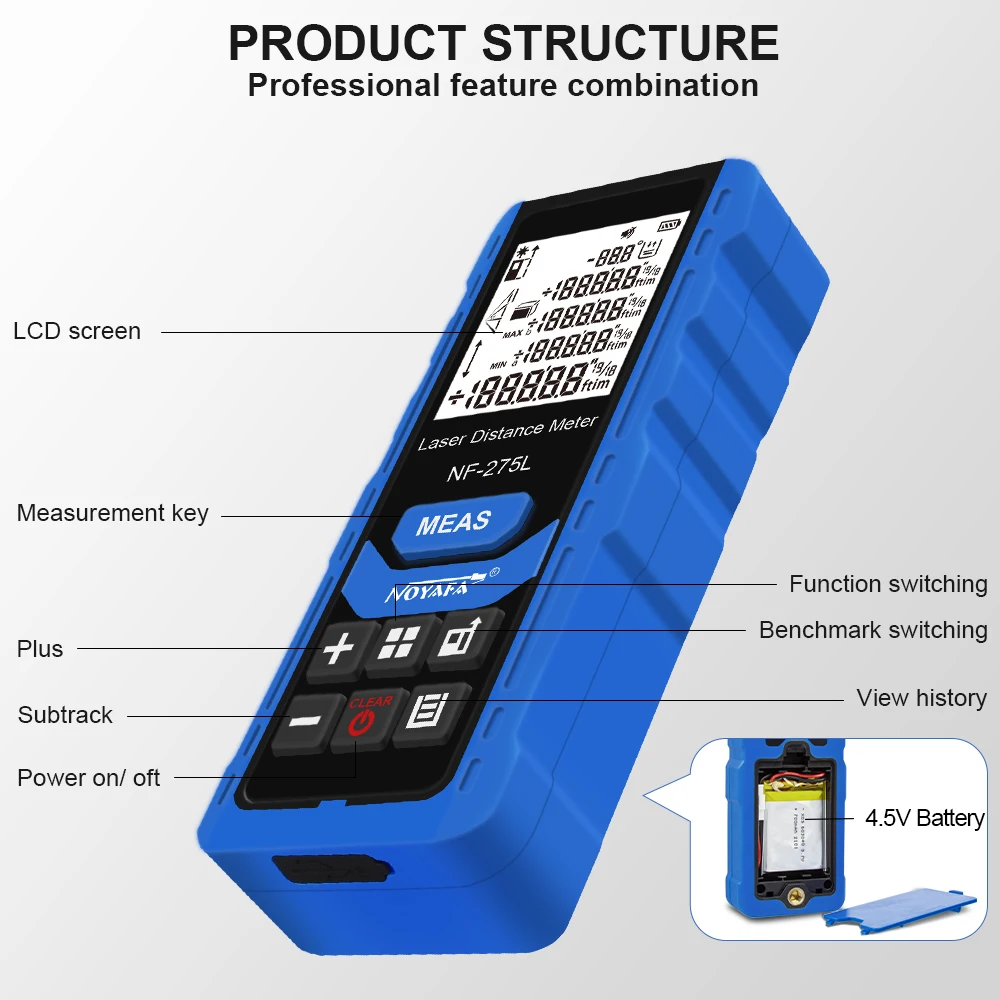 Pengukur Jarak Laser Digital dengan Sinar Hijau 60/100M Pengukur Jarak Profesional dengan Akurasi Tinggi.