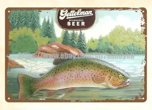 Gettleman Beer brewery man cave dinning metal tin sign nostalgic garage shop sign