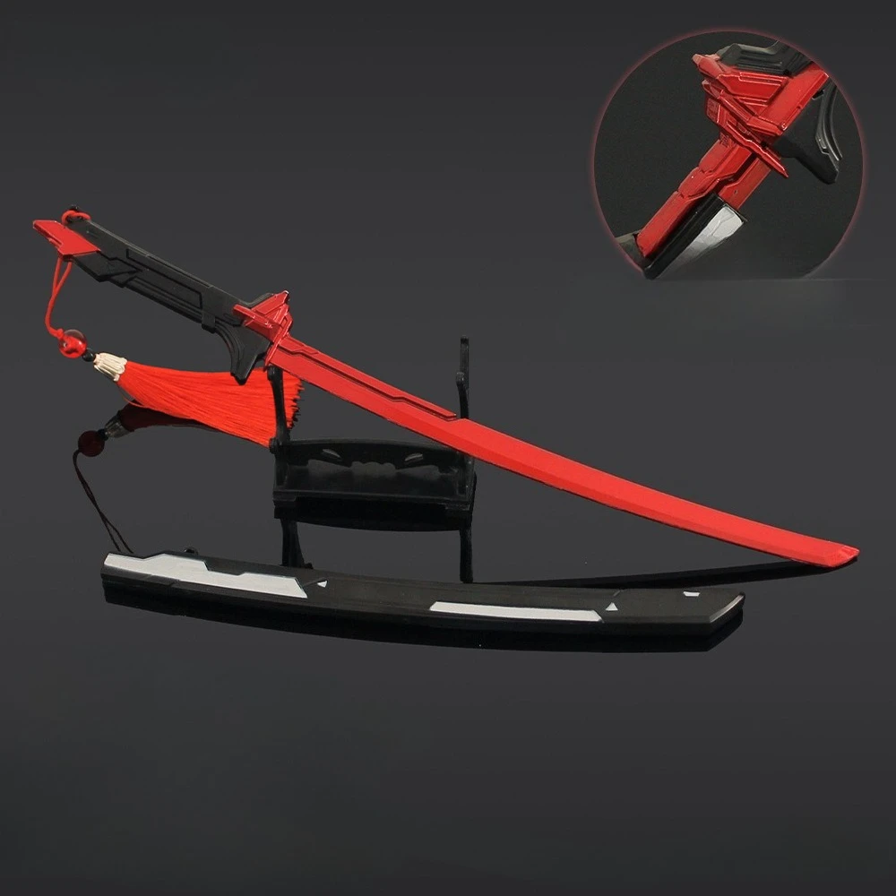 30 cm Valorant Game Perifere EX.O Rand Katana Samurai Zwaard Melee Wapen Modale Cosplay Prop Alle Metalen Model Kratten Jongens geschenken